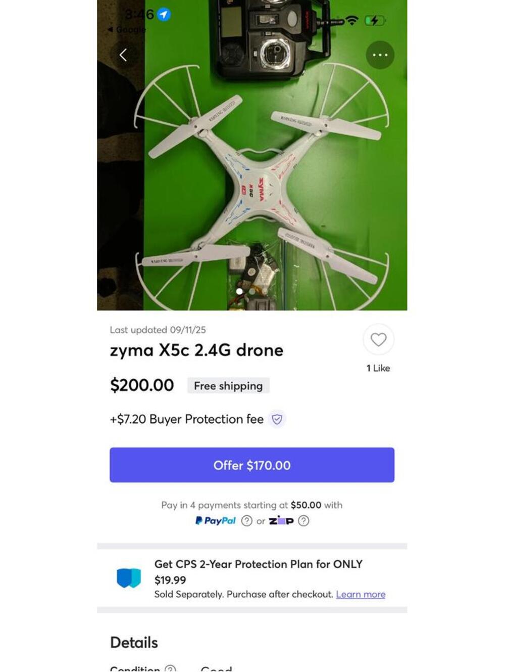 Syma X5C 2.4G RC Quadcopter Drone with Camera - Picture 6 of 6